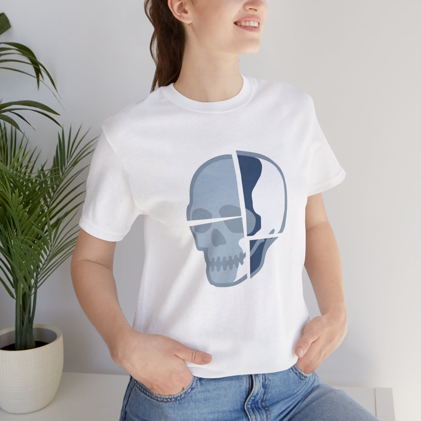 BROKEN SKULL [BLUE STEEL] T-shirt