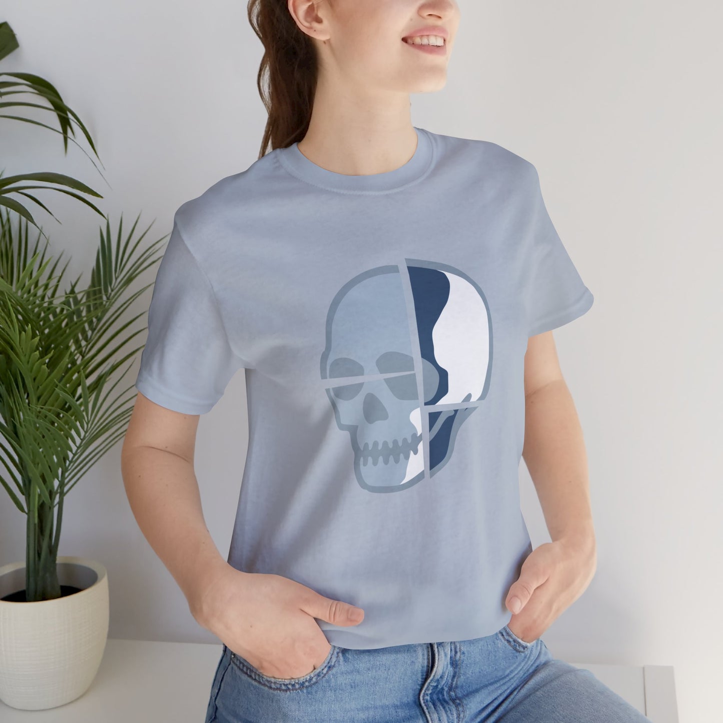 BROKEN SKULL [BLUE STEEL] T-shirt