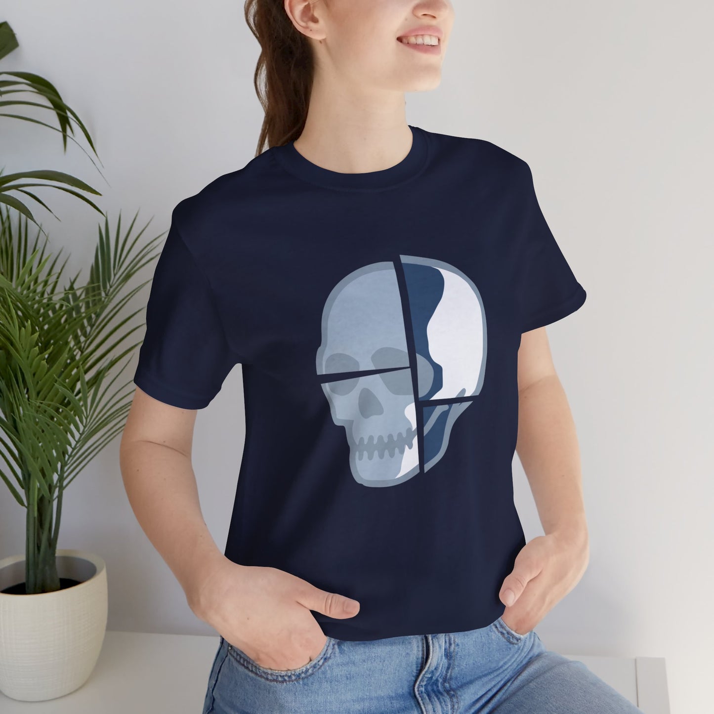 BROKEN SKULL [BLUE STEEL] T-shirt