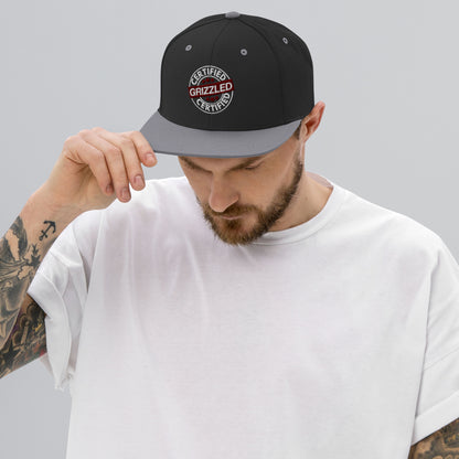 CERTIFIED GRIZZLED Embroidered Snapback Hat