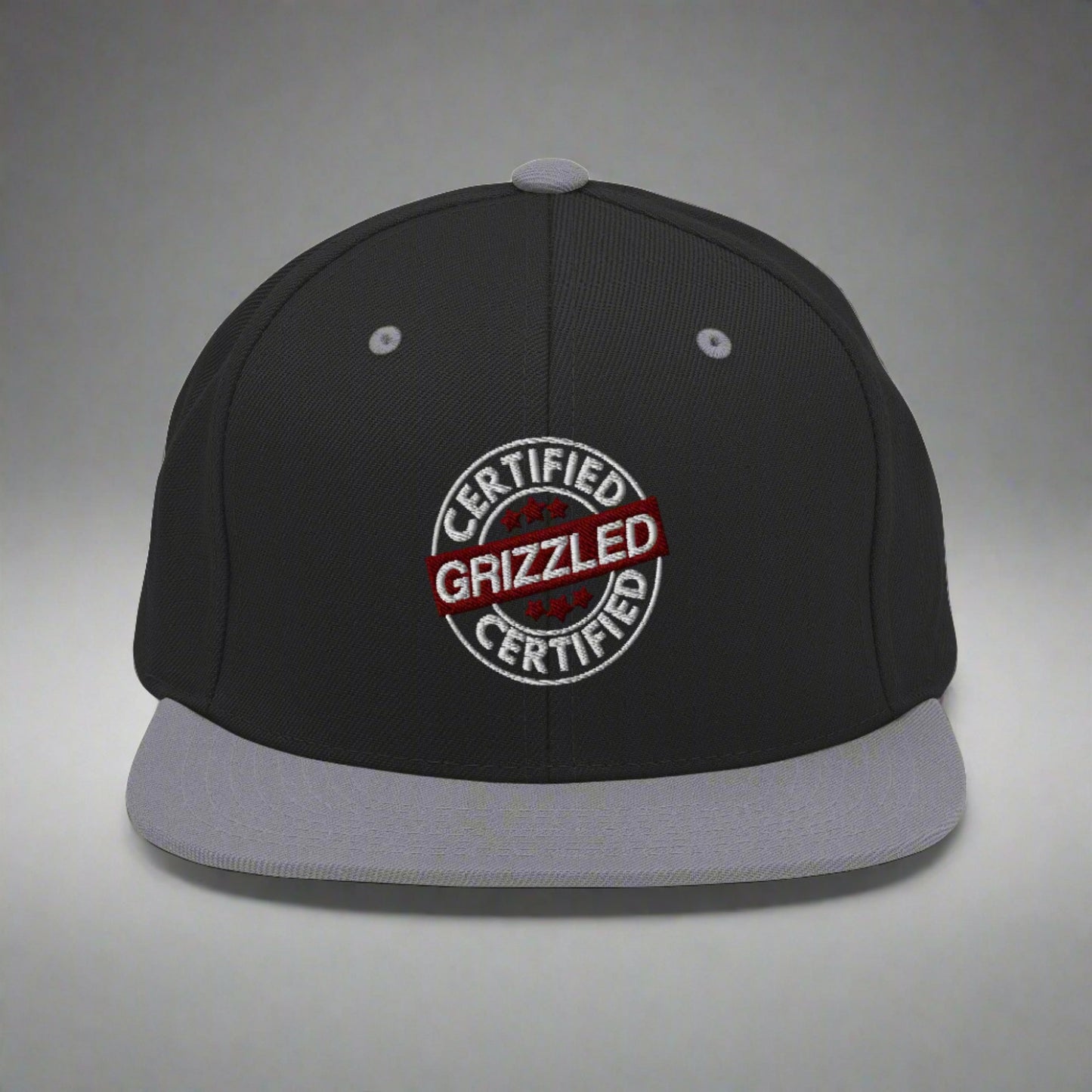 CERTIFIED GRIZZLED Embroidered Snapback Hat