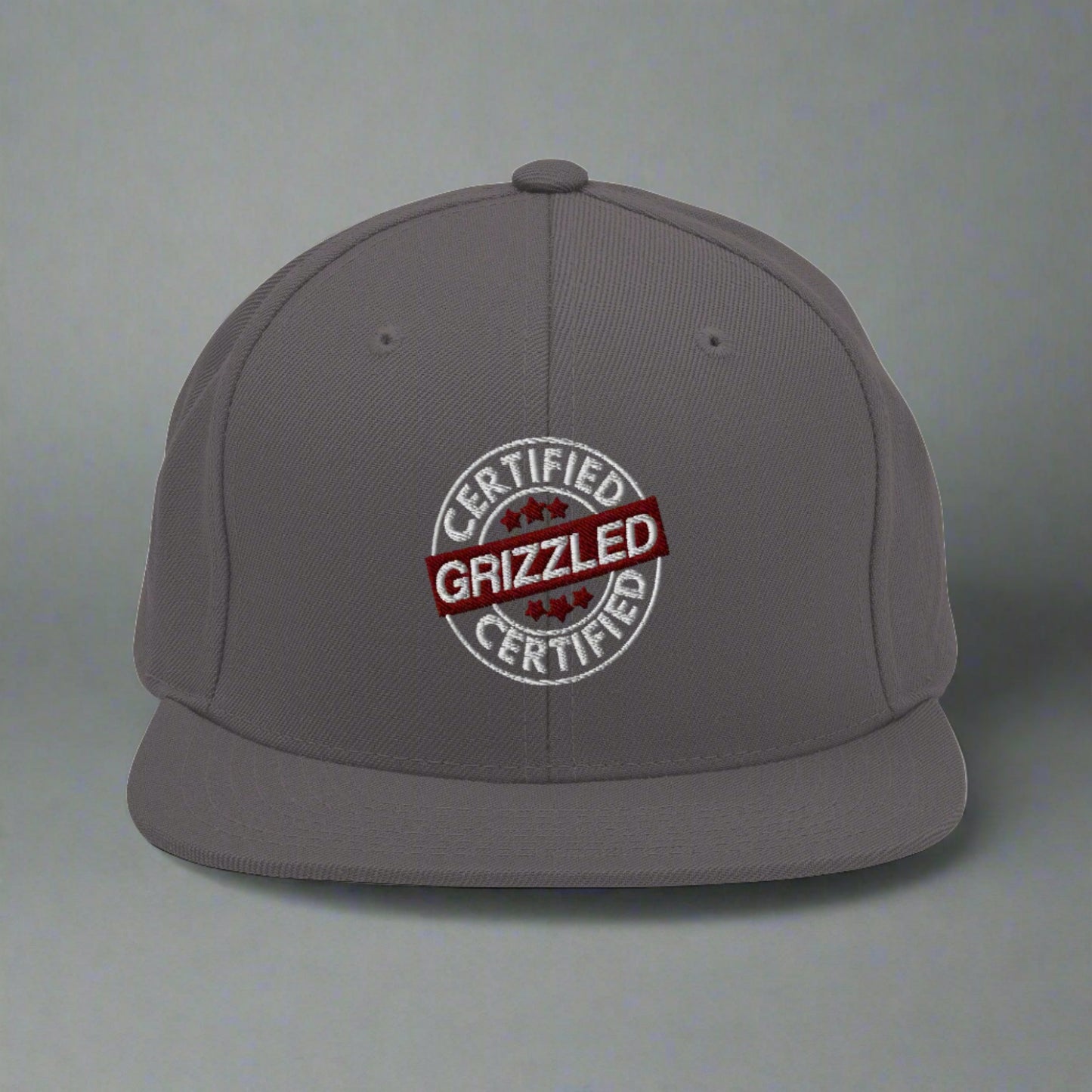 CERTIFIED GRIZZLED Embroidered Snapback Hat