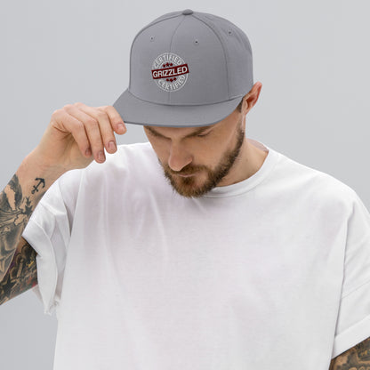 CERTIFIED GRIZZLED Embroidered Snapback Hat