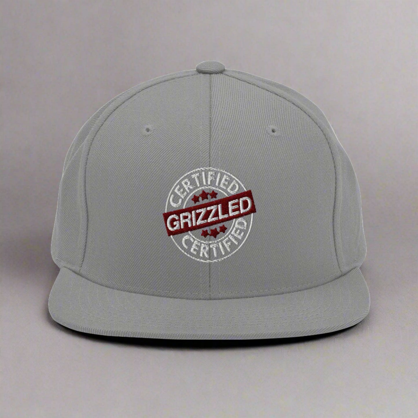 CERTIFIED GRIZZLED Embroidered Snapback Hat