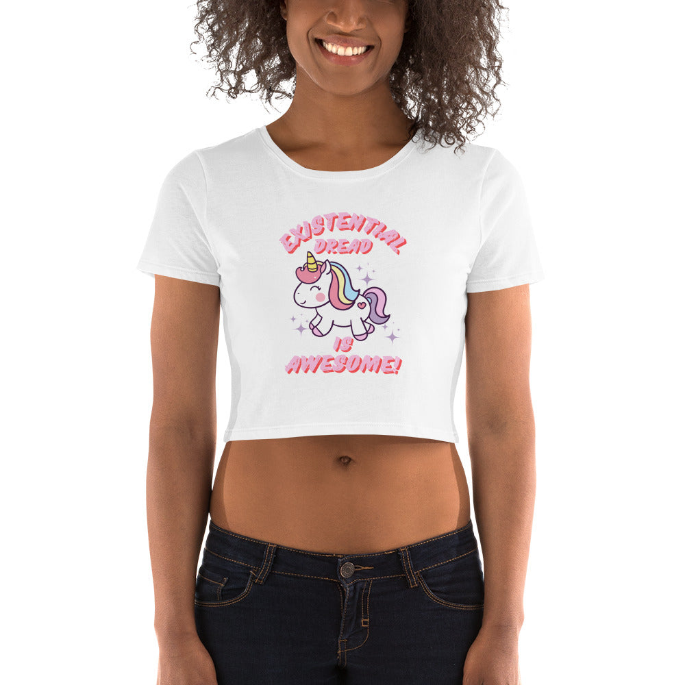 EXISTENTIAL DREAD IS AWESOME! Women’s Crop Tee